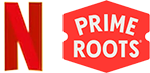 NETFLIX AND PRIME ROOTS LOGOS