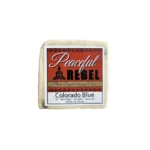 a 6oz package of vegan plant based colorado blue cheese on a white background