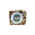 vegan plant based gluten free samoa bar on a white background