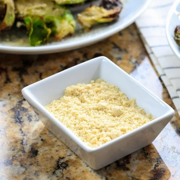 panacheeza vegan plant based parmesan in a bowl