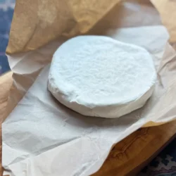 Vegan plant-based brie with a bloomy rind