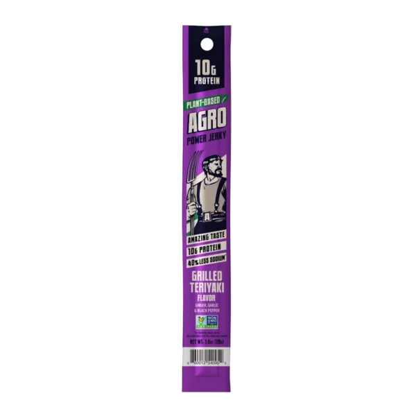 AGRO POWER Jerky- Vegan Jerky Stick - Grilled Teriyaki