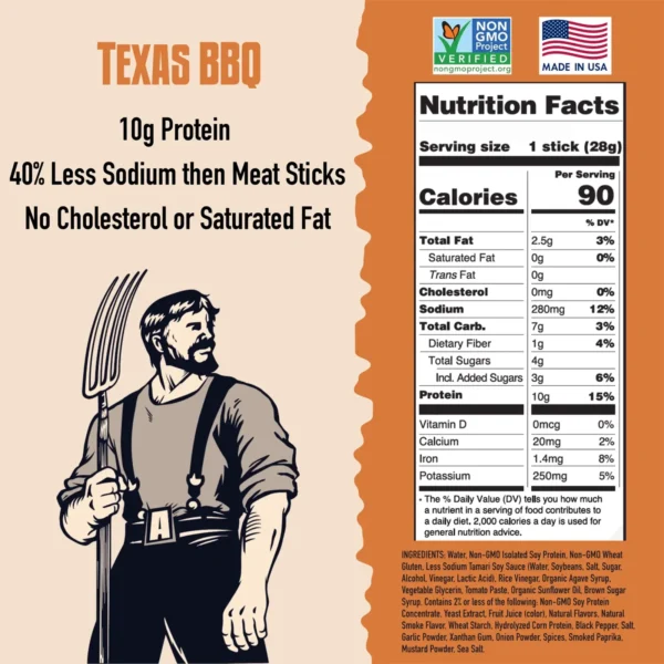AGRO POWER Jerky - Vegan Jerky Stick - Texas BBQ - Image 3