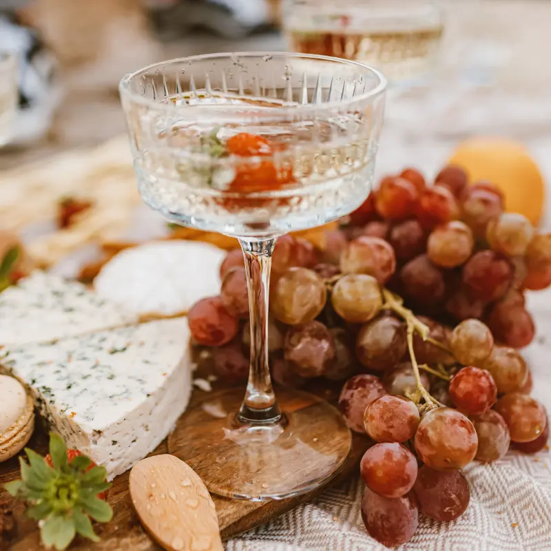 Cheese paired with drinks