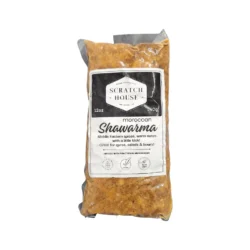 a package of moroccan shawarma soy curls on a white background