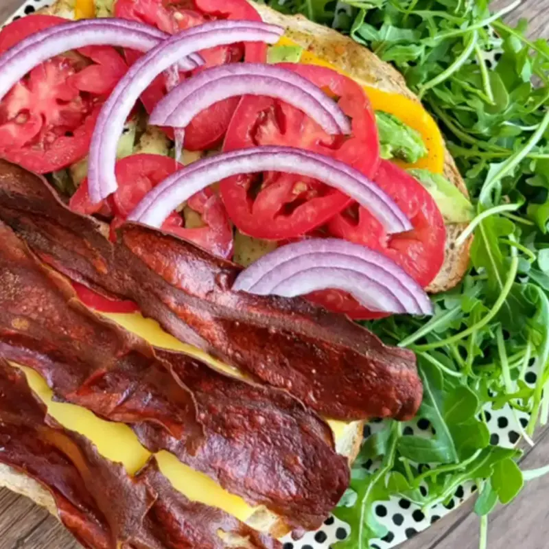 Vegan Caprese and Bacon
