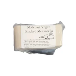 a package of vegan smoked mozzarella cheese