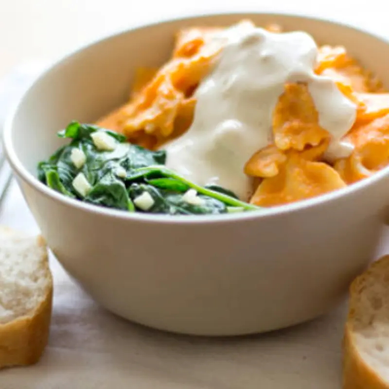 creamy pumpkin alfredo with mozzarella