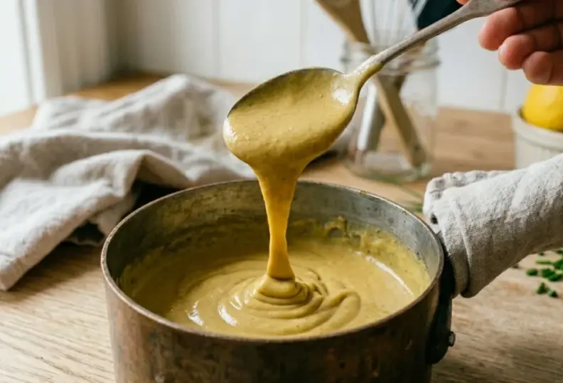 Hollandaise Sauce in a pan