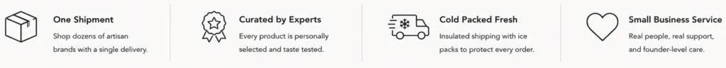 Icons under hero image saying Why Shop with Us