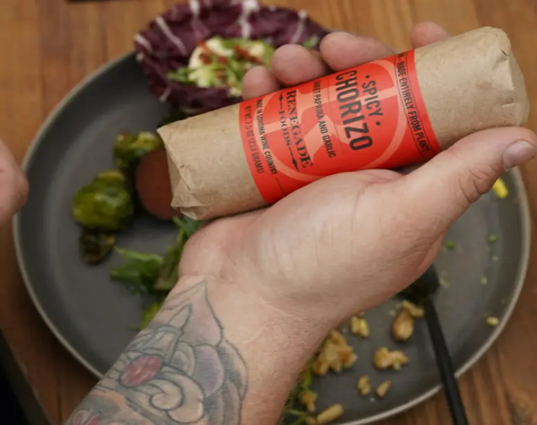 Renegade Chorizo held in a hand