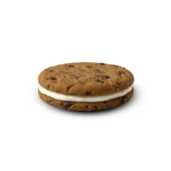 a vegan chocolate chip creme sandwich