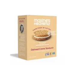 a vegan box of oatmeal creme sandwich cookies